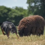trial in Annówka, photo by Weronika Fresel dog going towards sheep