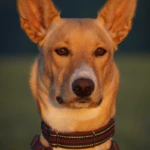 prawie osiem miesięcy portret kremowej suczki kelpie